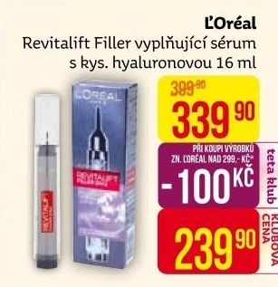 Sérum pleťové proti vráskám Revitalift Filler L'