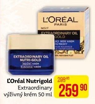 Krém pleťový výživný Extraordinary Oil Nutri Gold L'