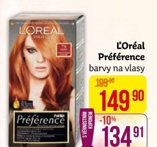 Barva na vlasy Préférence L'