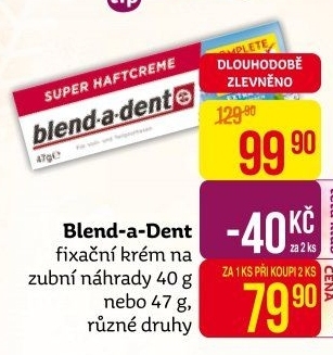 Fixační krém na zubní protézu Blend-a-dent