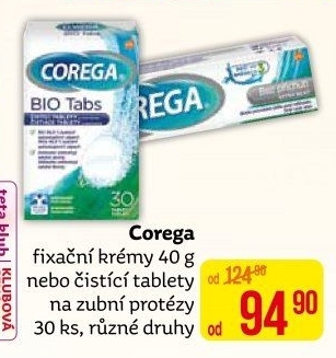 Fixační krém na zubní protézu Corega