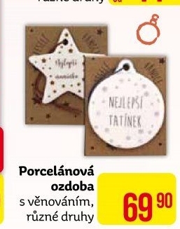 Vánoční porcelánové dekorace
