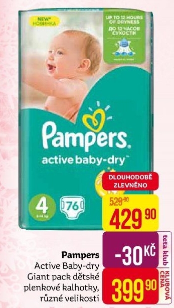 Pleny dětské Pampers Active Baby Dry