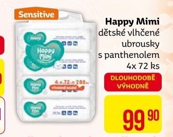 Vlhčené ubrousky dětské Happy Mimi