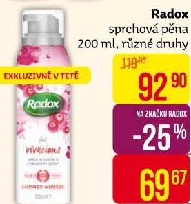 Sprchová pěna Radox