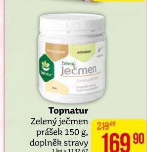 Doplněk stravy zelený ječmen Topnatur