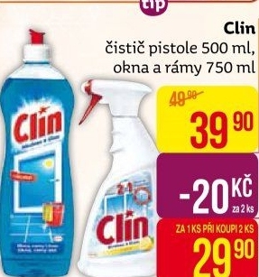 Čistič oken a rámů Clin