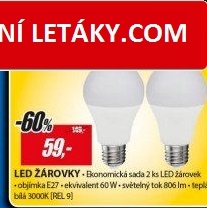REL 9 LED A60 2x9W E27RETLUX