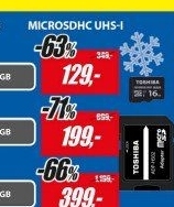 MicroSDHC 16GB CL10 UHS1 + adap. TOSHIBA
