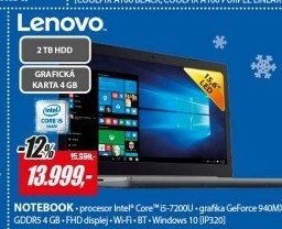 IP320 15,6 FHD i5 6GB 2T 4GB W10 LENOVO