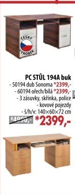 Stůl na počítač 194 buk