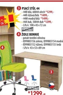 Psací stůl 44 bílá