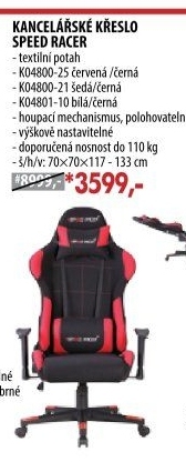 Racing chair SPEED RACER červený