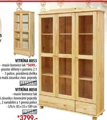Vitrína třídveřová 8053