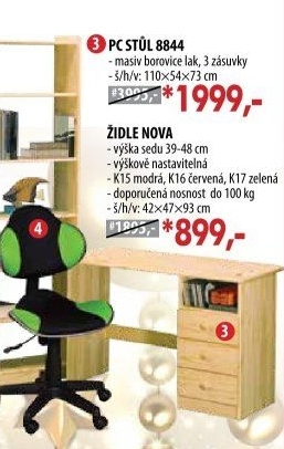 PC stůl 8844 lakovaný