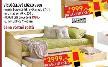Jednolůžko s přistýlkou LAURA