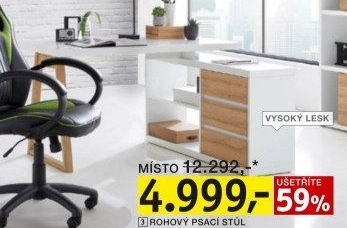 PSACÍ STŮL S REGÁLEM