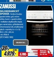 ZCV 540G1WA SPORÁK SKLOKERAM.ZANUSSI