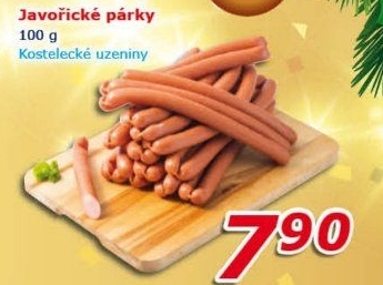 Párky javořické Kostelecké uzeniny