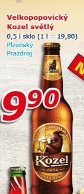 Pivo světlé Velkopopovický Kozel