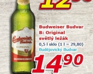 Pivo světlý ležák B: Original Budweiser Budvar