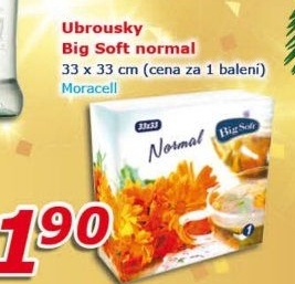 Ubrousky papírové Normal Big Soft