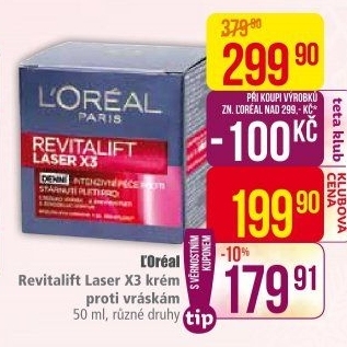 Krém pleťový proti vráskám Laser X3 Renew Revitalift L'