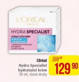 Krém pleťový Hydra Specialist L'
