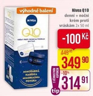 Balení krém denní a noční proti vráskám Q10 Nivea