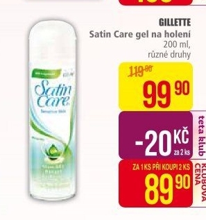 Gel na holení dámský Satin Care Gillette