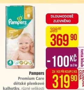 Pleny dětské Pampers Pants Premium Care