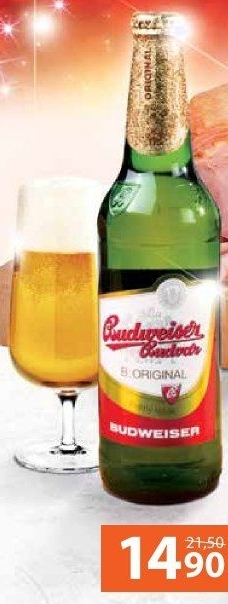 Pivo světlý ležák Budweiser Budvar