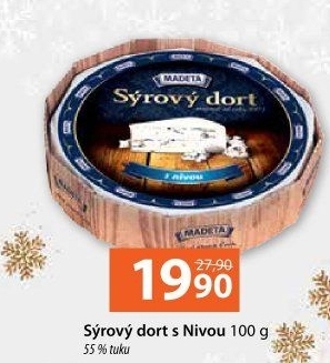 Sýrový dort tavený s nivou Madeta