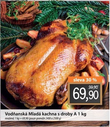 Kachna mladá mražená Vodňanská drůbež