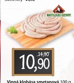 Vinná klobása smetanová Kostelecké uzeniny