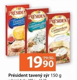 Tavené sýry Président