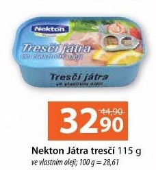 Tresčí játra ve vlastním oleji Nekton