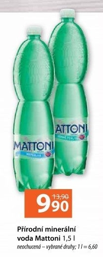 Přírodní voda Mattoni