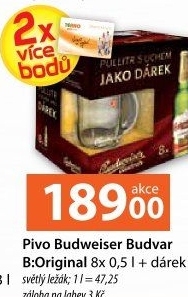 Pivo světlý ležák B: Original Budweiser Budvar - dárkové balení