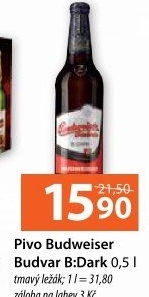 Pivo tmavý ležák B: Dark Budweiser Budvar