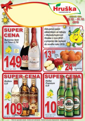 akční leták Hruška 18.12.2018-31.12.2018