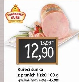 Šunka kuřecí prsní výběrová Vodňanské kuře