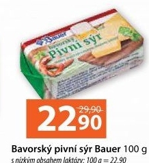 Sýr Bavorský pivní se sníženým obsahem laktózy Bauer