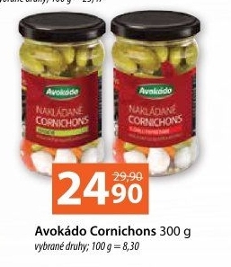 Okurky Cornichons Avokádo