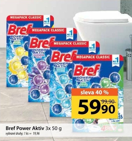 WC blok tuhý Power Aktiv Bref