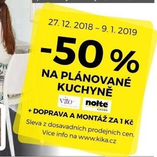 -50% na plánované kuchyně
