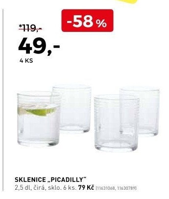 Sklenice PICADILLY