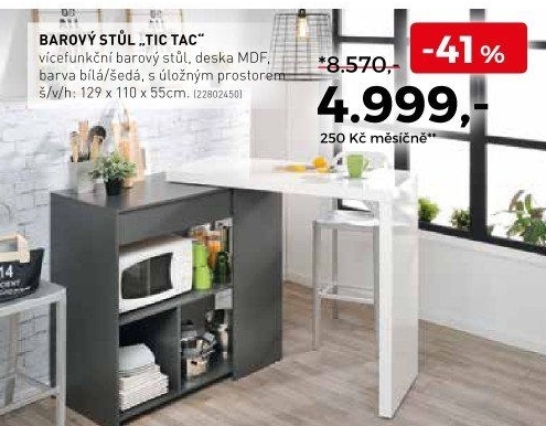 Barový stůl TIC TAC