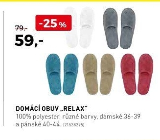 Domácí obuv RELAX