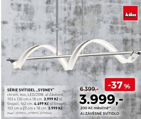 Série svítidel Sydney